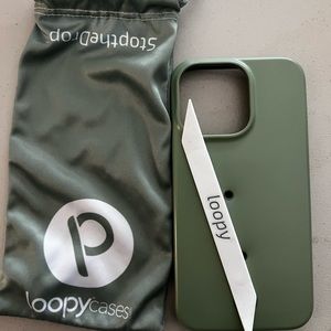 Sage green loopy case for iPhone 13 Pro